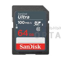 Карта памяти SDXC  64GB  SanDisk Class 10 Ultra UHS-I (100 Mb/s)