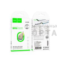 Переходник USB(f) - Type-C(m) HOCO UA36B, OTG,  золотой, прозрачный