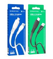 Кабель USB to Micro Borofone BX85, 1.0м, 2.4A, белый