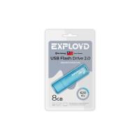 Флешка USB 8 Гб Exployd 620, USB2.0, пластик, синий
