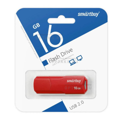 Флешка USB 16 Гб Smartbuy  Clue  красный