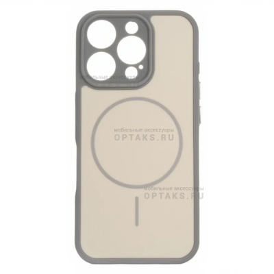 Чехол Matte MagSafe с защитой камеры в техпаке, iPhone 17 Pro Max, Silver