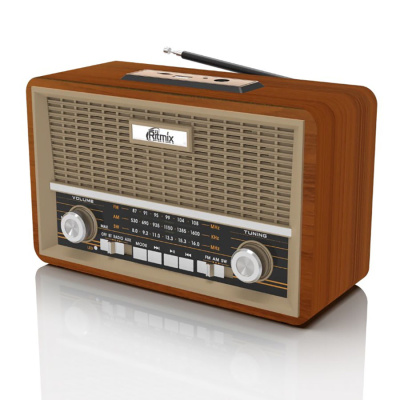 Радиоприемник трёхдиапазонный RITMIX RPR-111 WOOD
